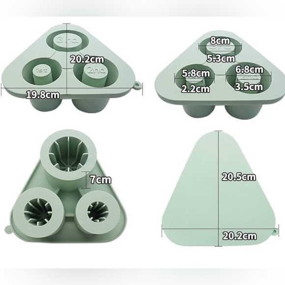 Ice Cube Tray Large Capacity Ice Lattice with Cover NEW!!! Pretty Green - Picture 5 of 11